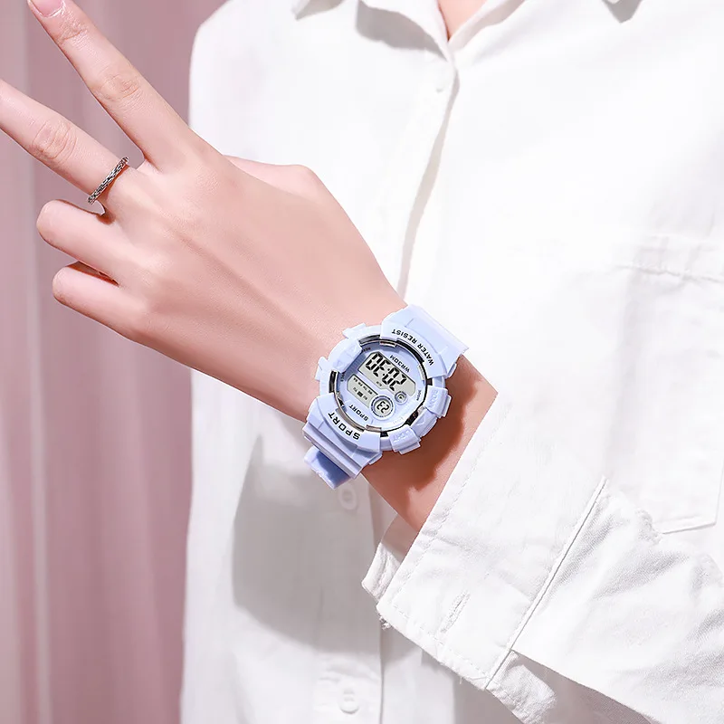 YIKAZE Fashion Kids Sports Watches 7-colors Luminous Multifunction LED Digital Watch Boys and Girls Student Children's Watches