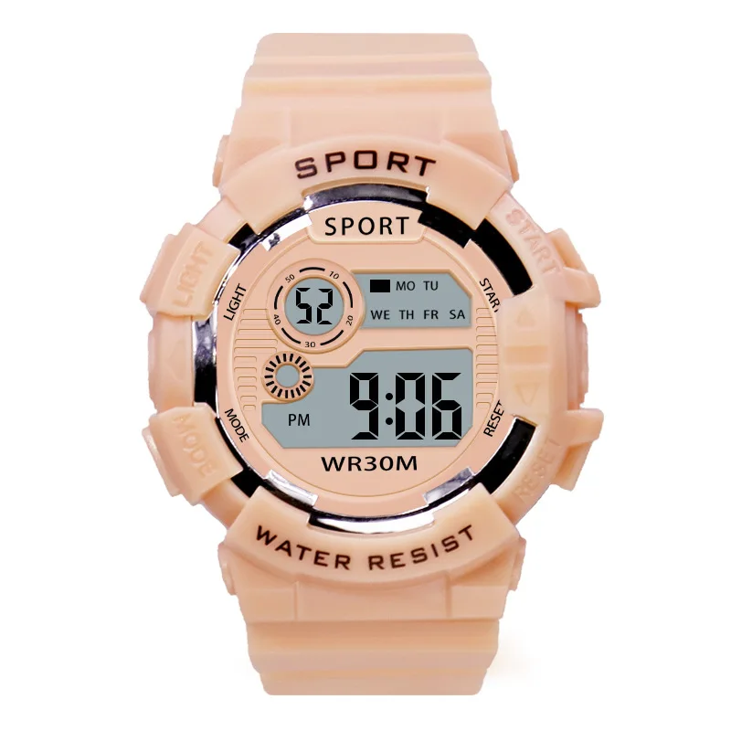 YIKAZE Fashion Kids Sports Watches 7-colors Luminous Multifunction LED Digital Watch Boys and Girls Student Children's Watches