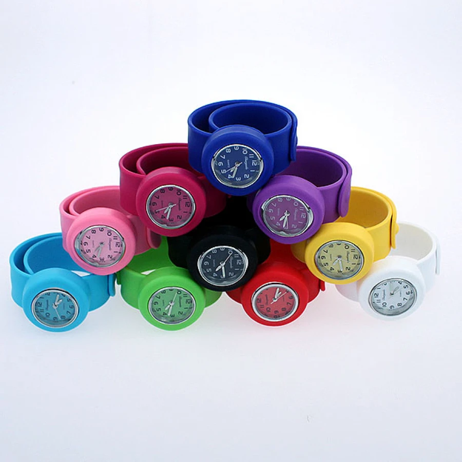 10 Colors Choose Childrens Unisex Silicone Rubber Slap Wrist Pop Watch For Boys Girls Kids Gift A5 Mens Womens Boys And Girls
