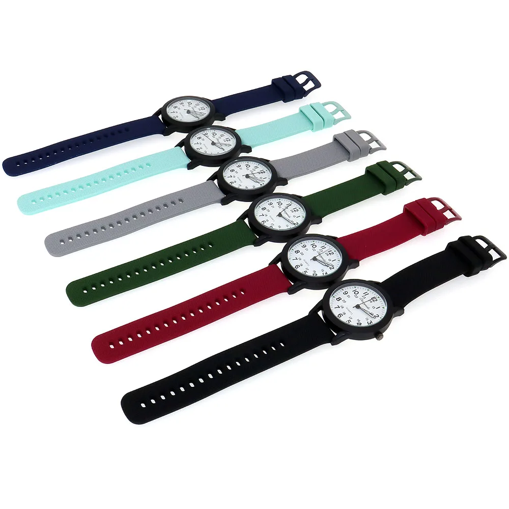 12 Colors Fashion Simple Quartz Sport Watches Japan Battery Quartz Wristwatch Women Man Watches Waterproof Clock New Style