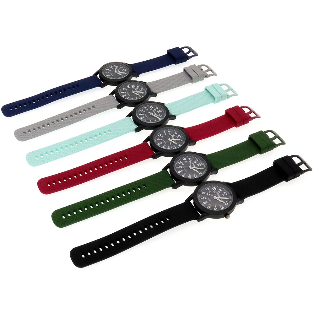 12 Colors Fashion Simple Quartz Sport Watches Japan Battery Quartz Wristwatch Women Man Watches Waterproof Clock New Style