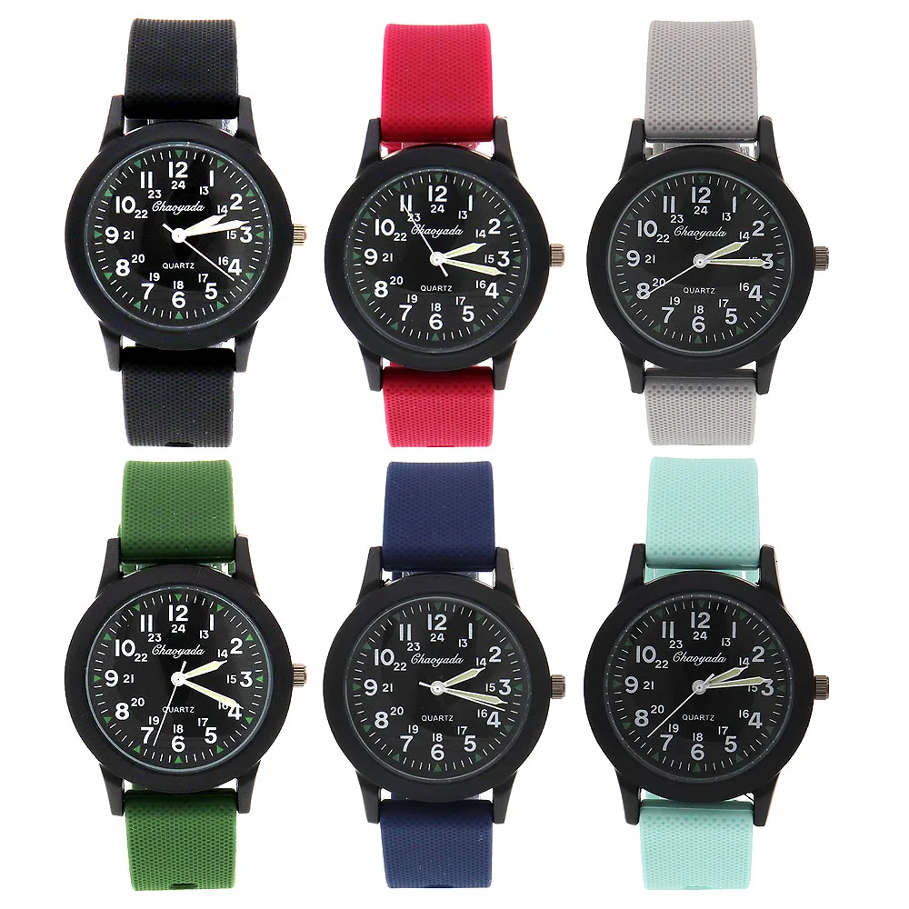 12 Colors Fashion Simple Quartz Sport Watches Japan Battery Quartz Wristwatch Women Man Watches Waterproof Clock New Style