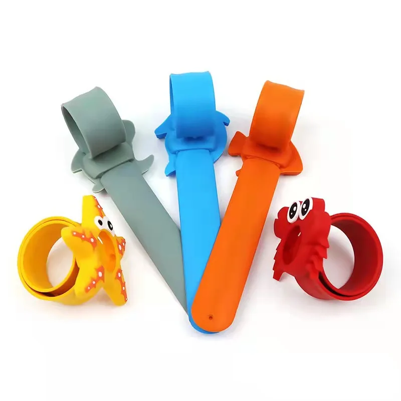 Boys Girls Watches Baby Kindergarten Party Gift Children Study Time Toy Wristwatches Slap Bracelet Clock Cartoon Kids Watches 22