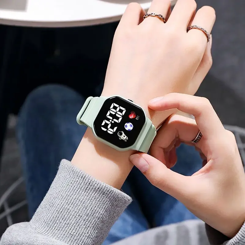 MAYZHISU Kids Watches LED Digital Kids Watch Silicone Strap Cartoon Electronic Wristwatch Sports Clock for Boys and Girls Gifts
