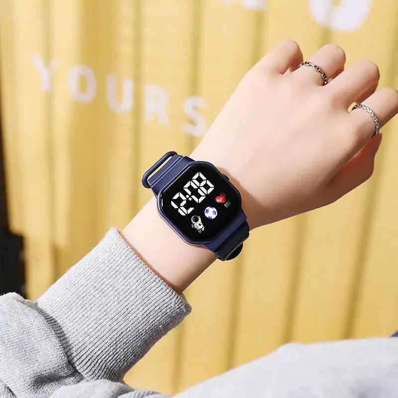 MAYZHISU Kids Watches LED Digital Kids Watch Silicone Strap Cartoon Electronic Wristwatch Sports Clock for Boys and Girls Gifts