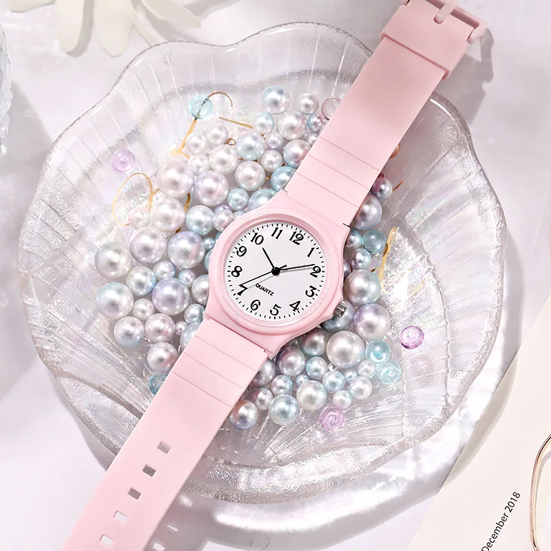 UTHAI C25 Children's Watch Primary/Secondary School Girls Simple Digital Clock Adjustable Women's Fashion Quartz Watches Gift