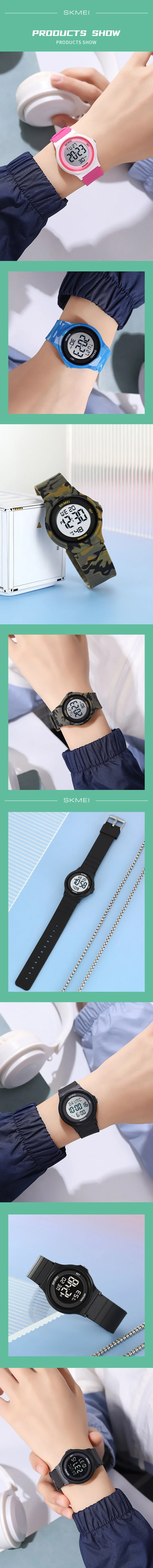SKMEI 2303 Sport Waterproof Colorful Kids Electronic Watch Children Digital Color Shockproof Wristwatch for Boy Girl Clock 1721
