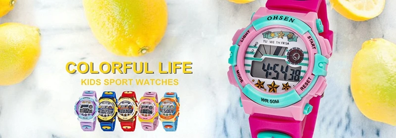 Kids Sport Watches Alarm Stopwatch Children Digital Watch For Boys Girls 30M Waterproof Military Student Electronic Wristwatch