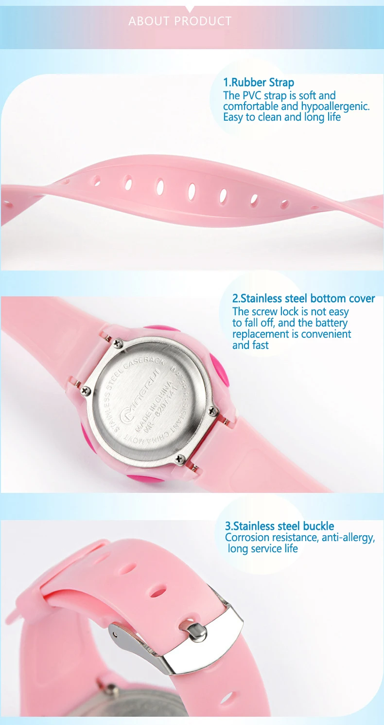 Kids Sport Watches Alarm Stopwatch Children Digital Watch For Boys Girls 30M Waterproof Military Student Electronic Wristwatch