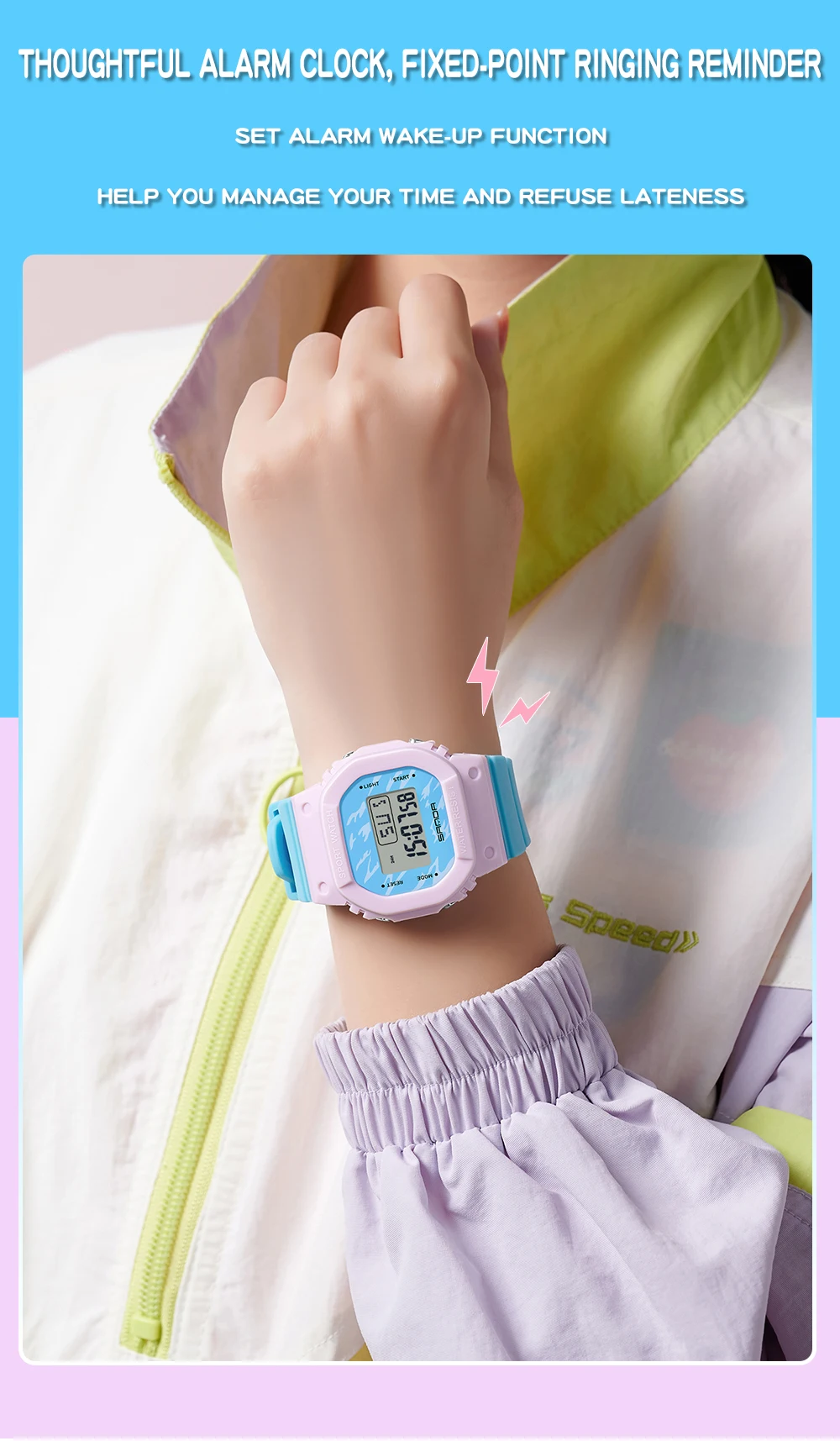 SANDA Boys Girls LED Digital Watch Children Sports Watch For Waterproof Electronic Watch Children Outdoors Casual Gift Watch
