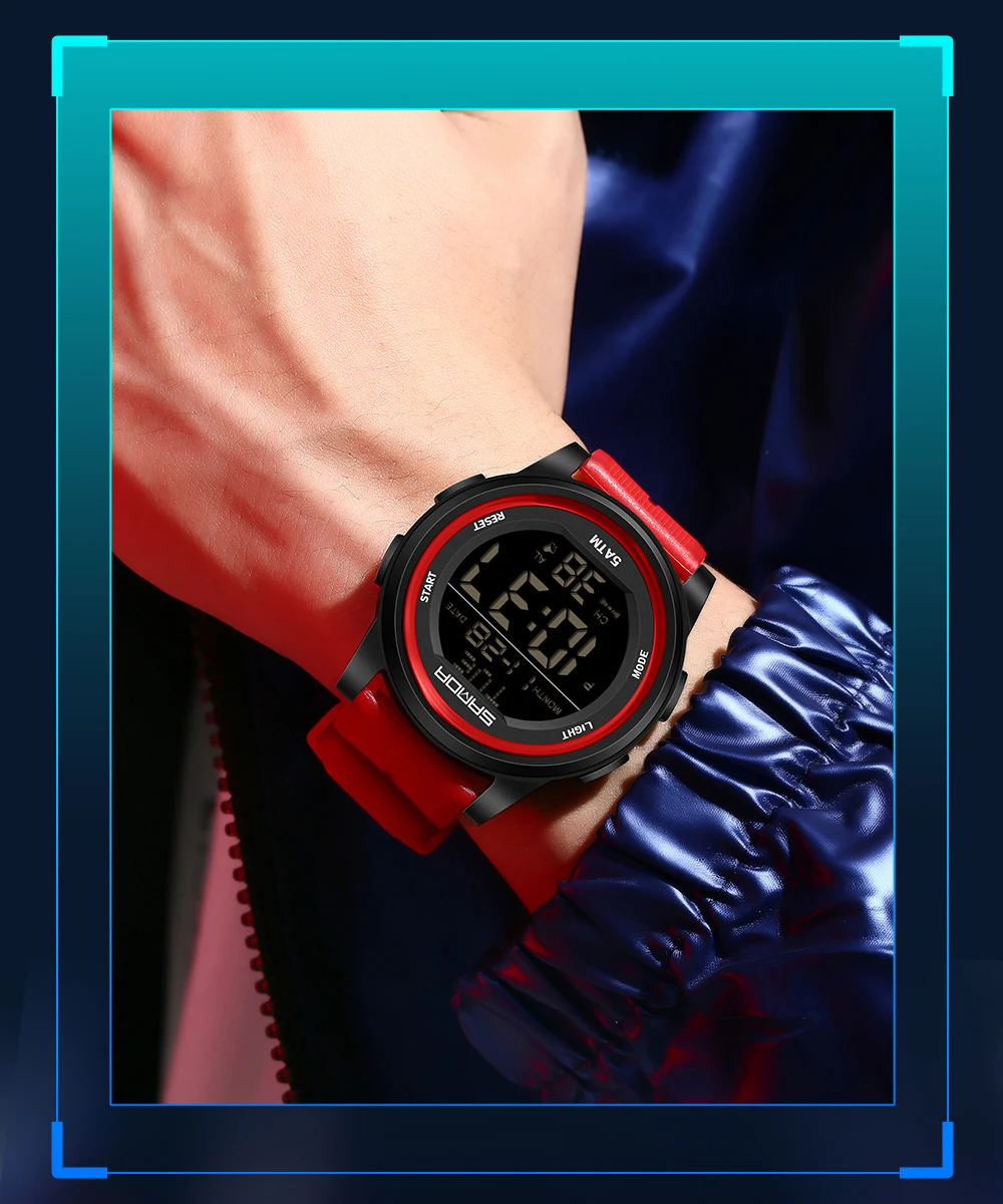 SANDA Children Fashion Digital Movement Teenager Students Hand Clock Trendy Water Resistant Outdoor Sports Mode Wrist Stop Watch