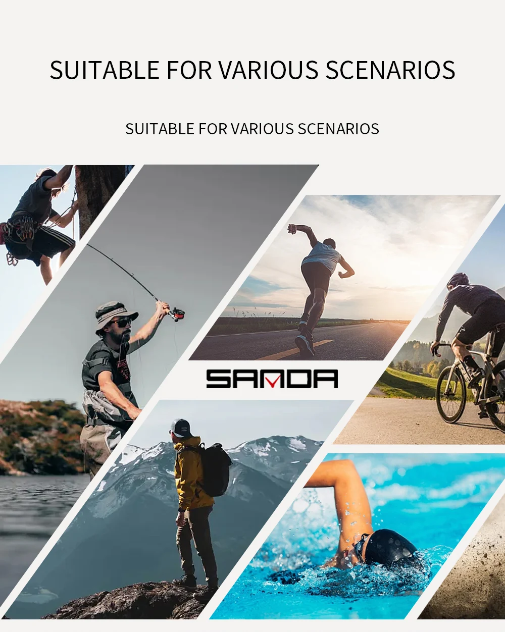 SANDA Children Fashion Digital Movement Teenager Students Hand Clock Trendy Water Resistant Outdoor Sports Mode Wrist Stop Watch