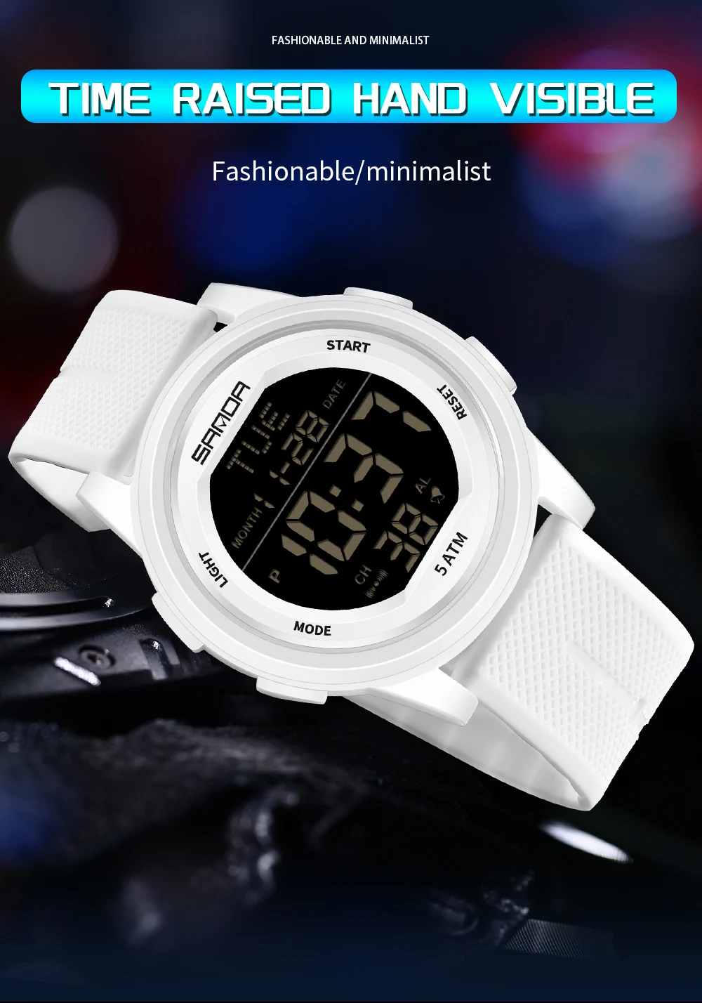 SANDA Children Fashion Digital Movement Teenager Students Hand Clock Trendy Water Resistant Outdoor Sports Mode Wrist Stop Watch