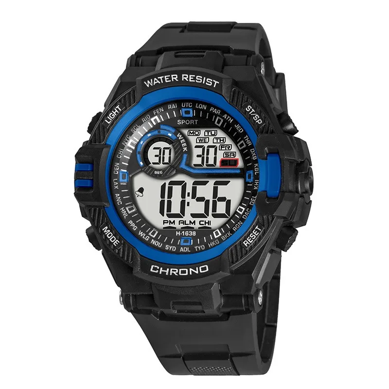 Waterproof Sports Watch Luxury Electronic Watch for Men LED Alarm Clock Military Digital Wristwatch for Man Boys Student Teen