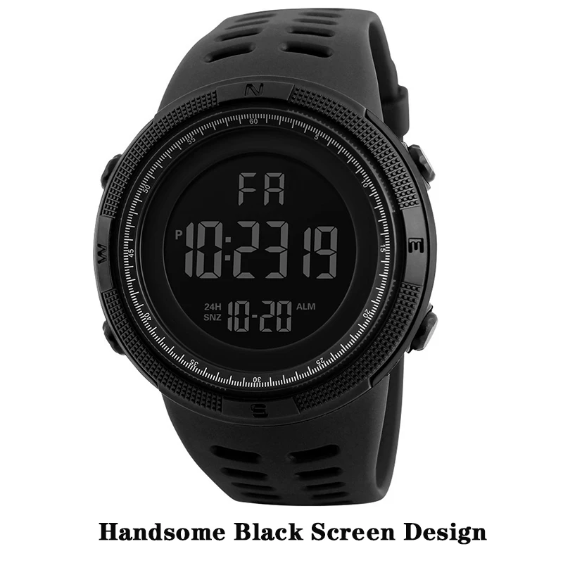 Waterproof Sports Watch Luxury Electronic Watch for Men LED Alarm Clock Military Digital Wristwatch for Man Boys Student Teen