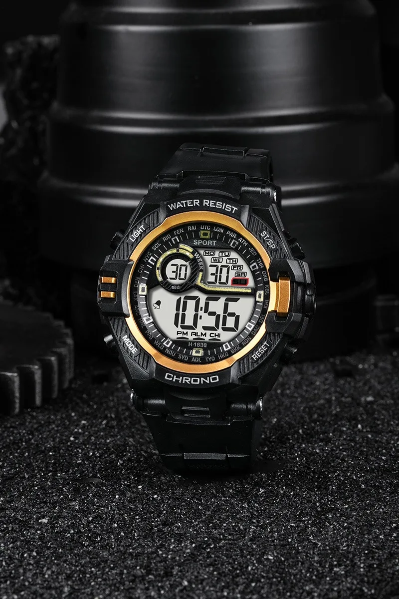 Waterproof Sports Watch Luxury Electronic Watch for Men LED Alarm Clock Military Digital Wristwatch for Man Boys Student Teen