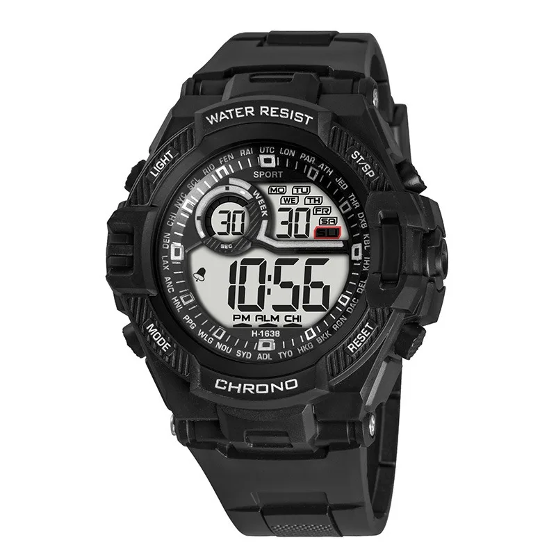 Waterproof Sports Watch Luxury Electronic Watch for Men LED Alarm Clock Military Digital Wristwatch for Man Boys Student Teen