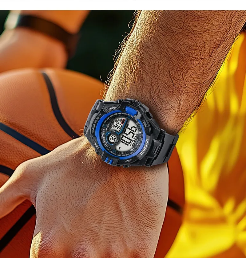 Waterproof Sports Watch Luxury Electronic Watch for Men LED Alarm Clock Military Digital Wristwatch for Man Boys Student Teen