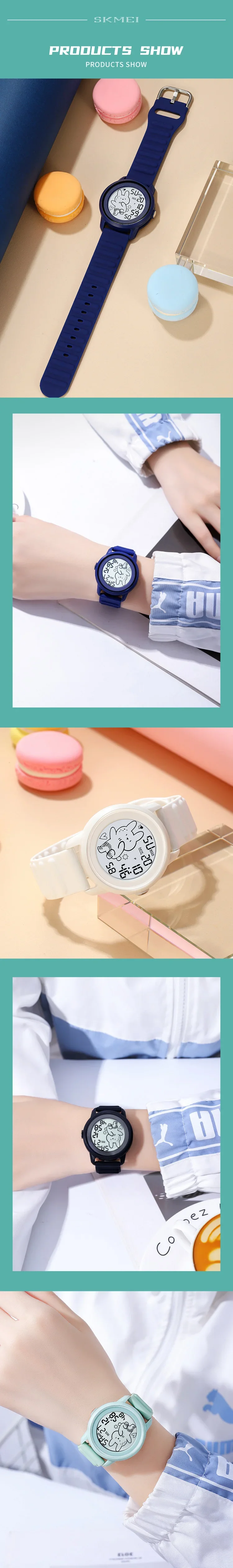 SKMEI 2217 Children Digital Color Shockproof Wristwatch for Boy Girl Sport Waterproof Colorful Kids Electronic Watch Clock 2218