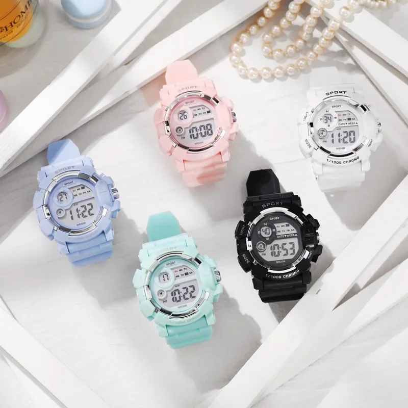 Kids Sports Watches Luminous Waterproof Student Sport Watch Alarm Clock Multifunction Boys and Girls Electronic Wristwatch Gifts
