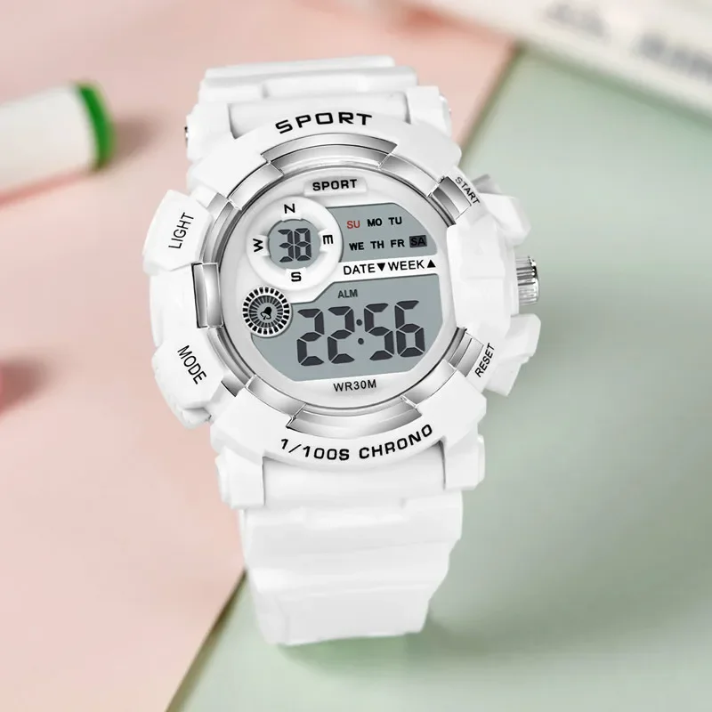 Kids Sports Watches Luminous Waterproof Student Sport Watch Alarm Clock Multifunction Boys and Girls Electronic Wristwatch Gifts