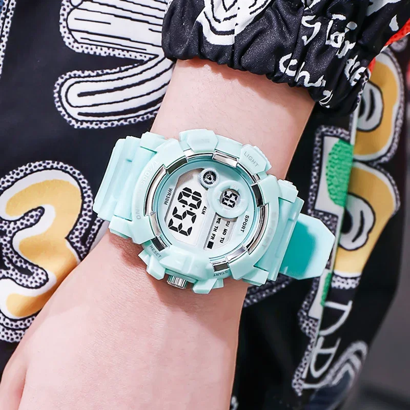Kids Sports Watches Luminous Waterproof Student Sport Watch Alarm Clock Multifunction Boys and Girls Electronic Wristwatch Gifts