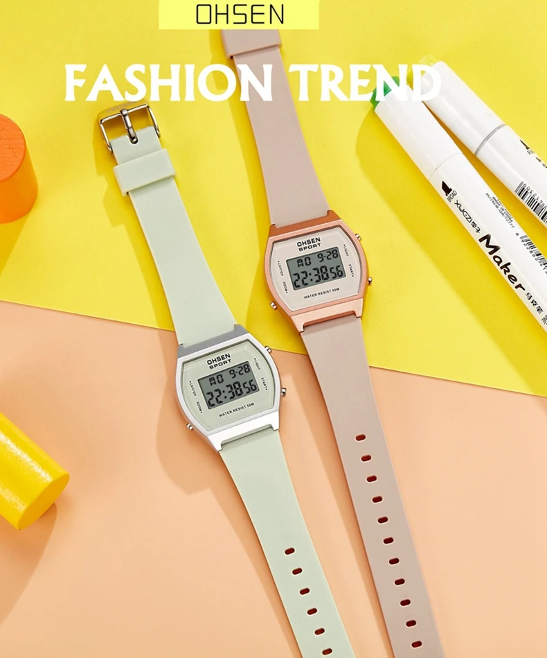 Digital Sport Watch for Women Waterproof Fashion White Ladies Wristwatch Electronic Chilren Watches LED Alarm Clock Gifts