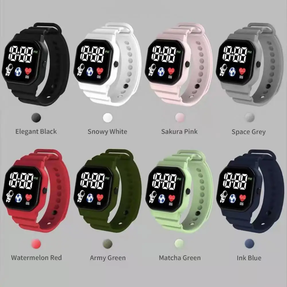 YIKAZE Cartoon LED Digital Kids Watch Fashion Sports Electronic Watch for 3-5 years old Boys and Girls Silicone Gift Watch