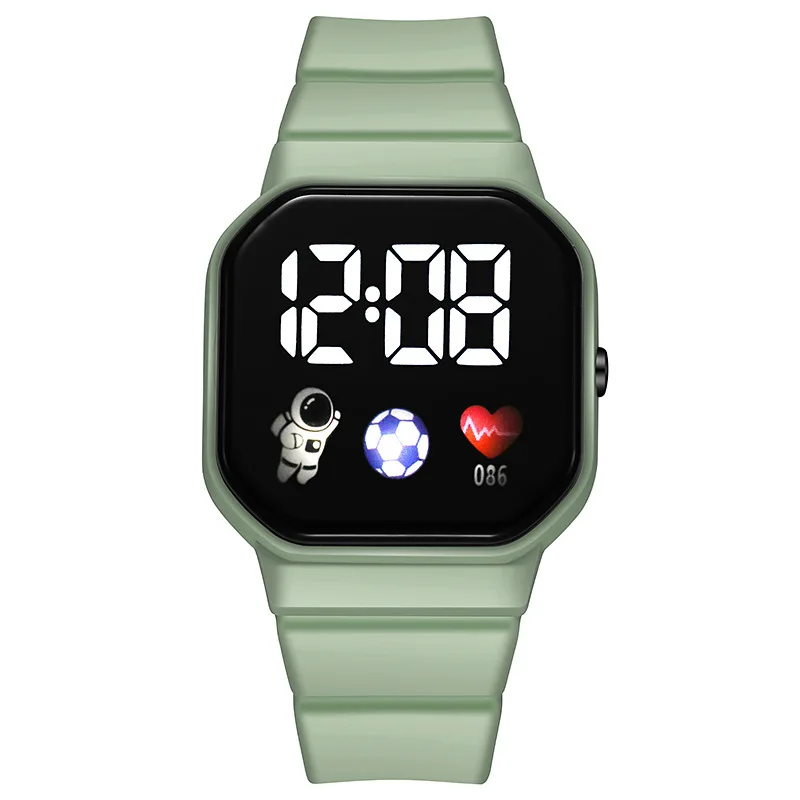 YIKAZE Cartoon LED Digital Kids Watch Fashion Sports Electronic Watch for 3-5 years old Boys and Girls Silicone Gift Watch