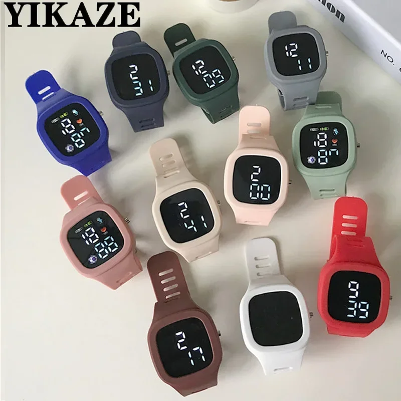 NEW 3D Cat-ear Kids Watch Sports Electronic Watches for Girls and Boys Student Luminous Waterproof LED Digital Wristwatch Gifts