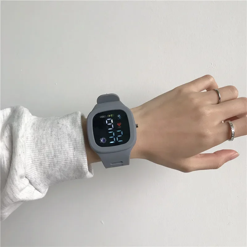NEW 3D Cat-ear Kids Watch Sports Electronic Watches for Girls and Boys Student Luminous Waterproof LED Digital Wristwatch Gifts
