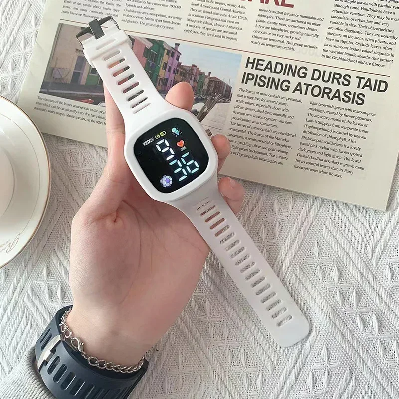 NEW 3D Cat-ear Kids Watch Sports Electronic Watches for Girls and Boys Student Luminous Waterproof LED Digital Wristwatch Gifts