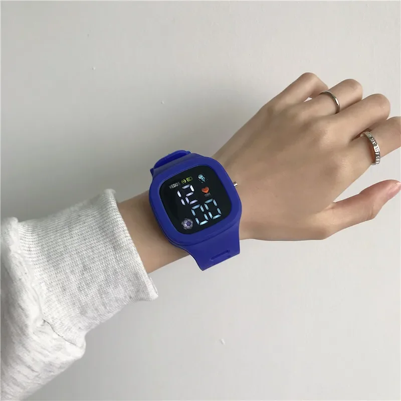 NEW 3D Cat-ear Kids Watch Sports Electronic Watches for Girls and Boys Student Luminous Waterproof LED Digital Wristwatch Gifts