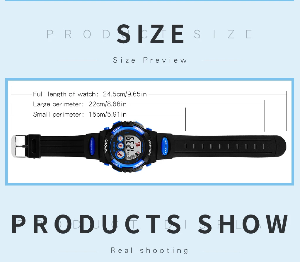 Waterproof Sport Children Watch LED Digital Kids Watches Luxury Electronic Watch for Kids Children Boys Girls Gifts