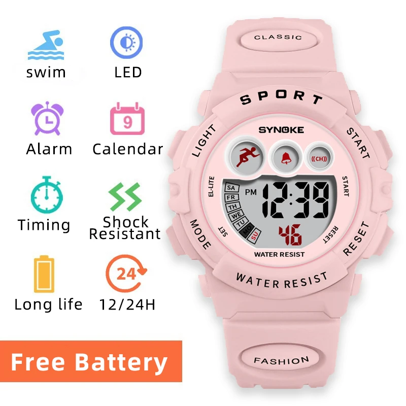 Waterproof Sport Children Watch LED Digital Kids Watches Luxury Electronic Watch for Kids Children Boys Girls Gifts
