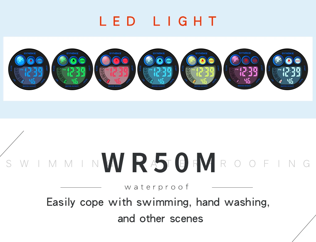 Waterproof Sport Children Watch LED Digital Kids Watches Luxury Electronic Watch for Kids Children Boys Girls Gifts