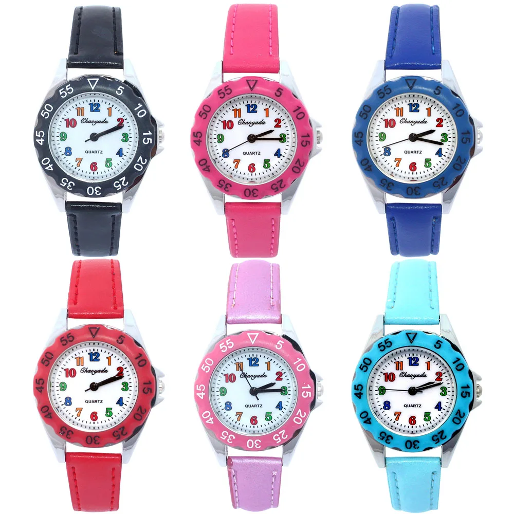 Hot Cute Boys Girls Quartz Watch Kids Children's Fabric Strap Student Time Clock Wristwatch Gifts Colorful Number Dial