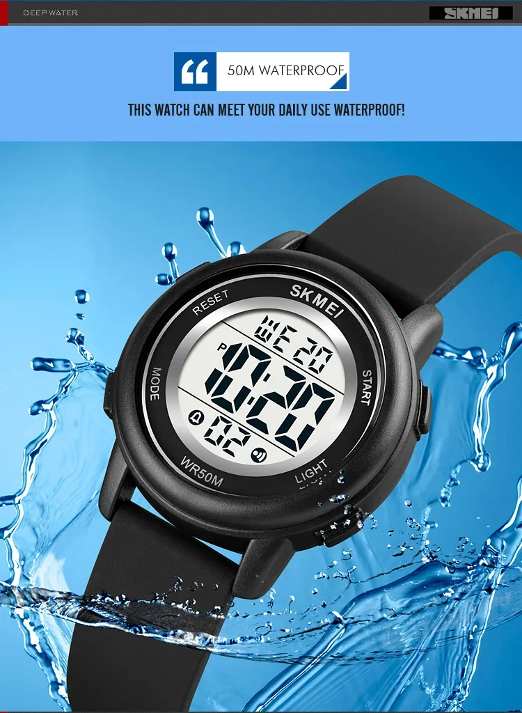 SKMEI 1721 Colorful Led Children Digital Wristwatches Waterproof Alarm Kids Watches montre enfant Boys Girls Sport Kids Watch