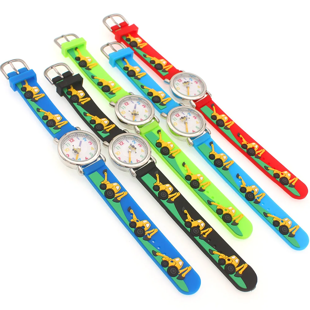 Cartoon Watches Boys Girls Fashion Silicone Strap Quartz Watch Children Kids Students Digital Cool Waterproof Clocks Party Gifts