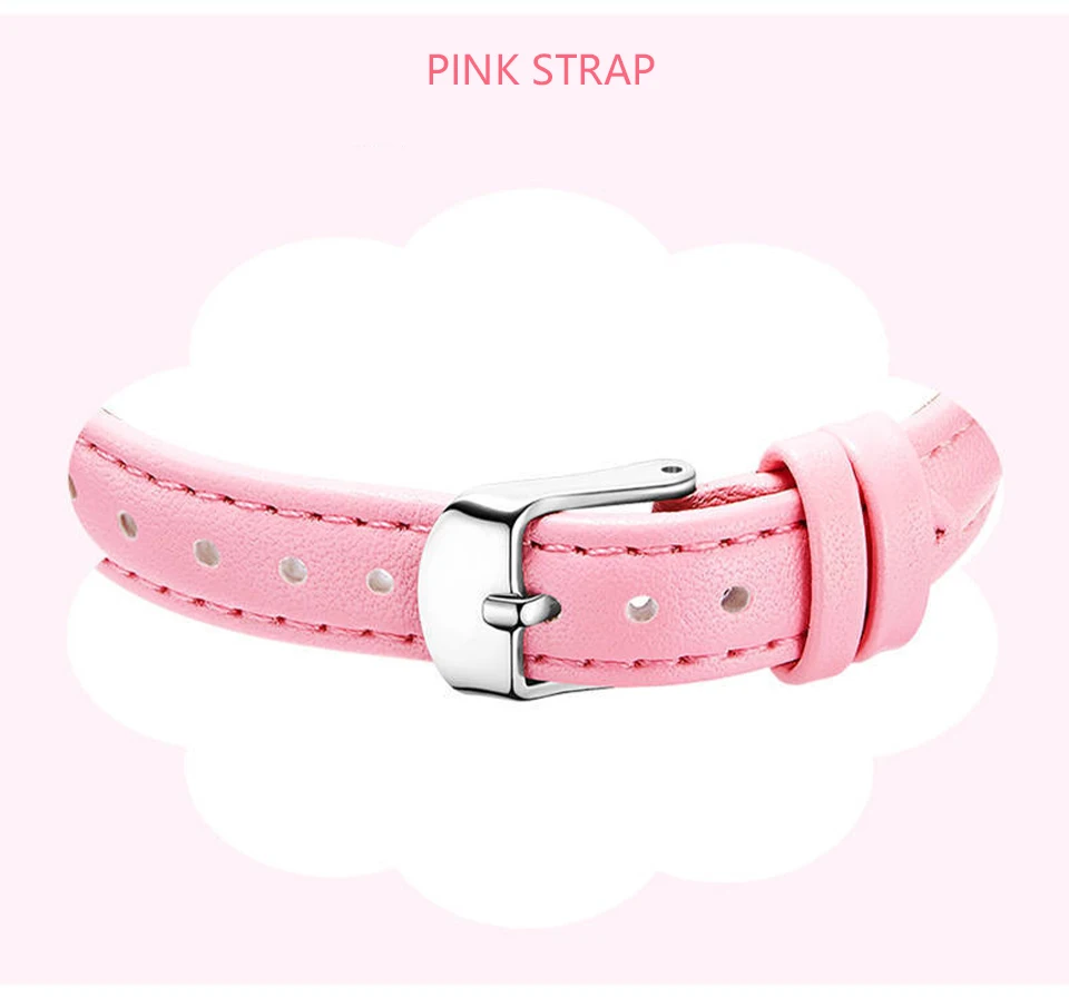 UTHAI Children Watch Girl Pink Cute Cartoon Cat Watch Waterproof 5-15 Year Old Primary School Student Women Fashion Quartz Clock