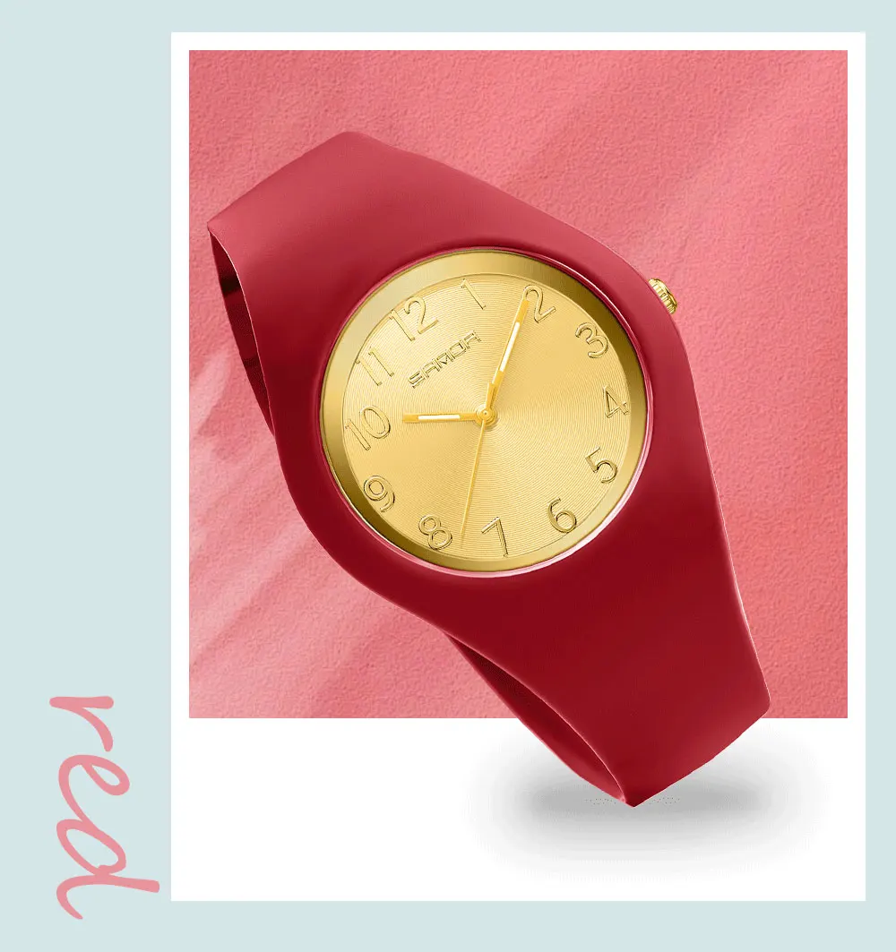 SANDA Fashion Ladies Children Quartz Watches for Boys Girls Kids Watch Waterproof Women Silicone Watchband Quartz Clock Gift