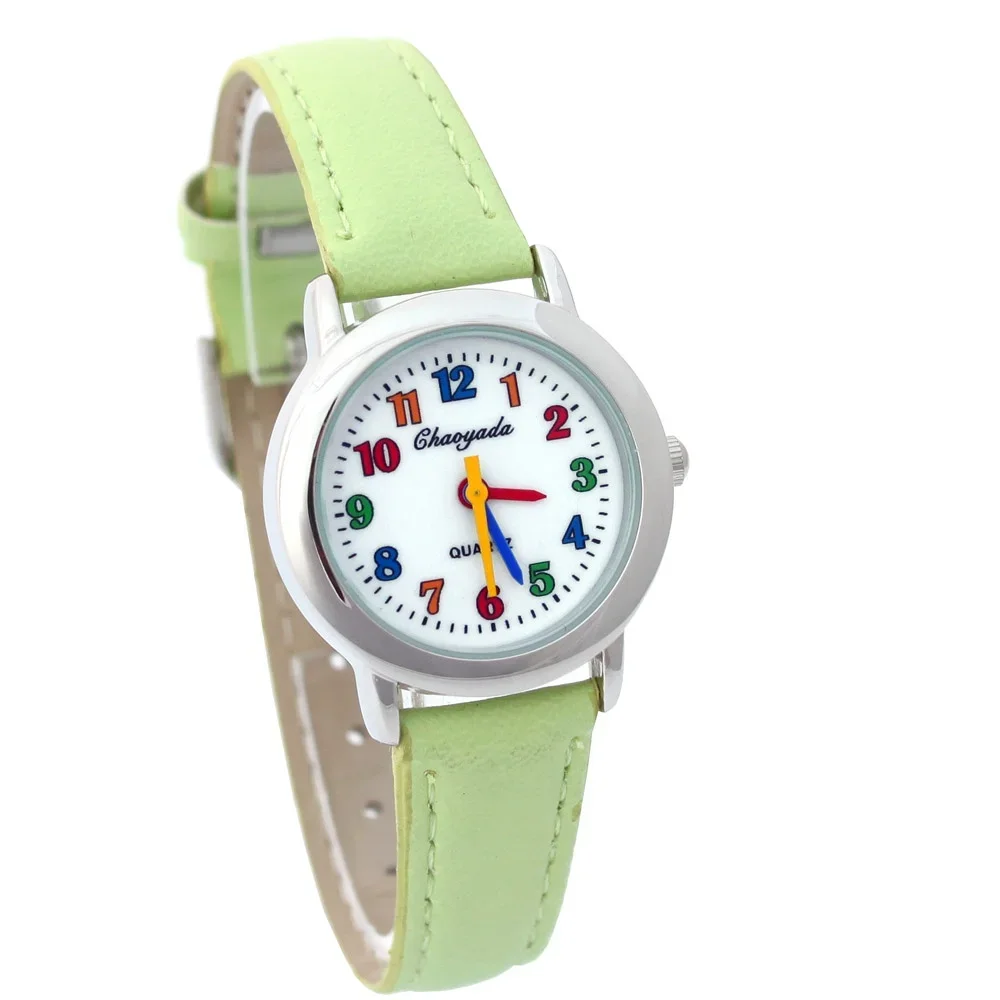 Girl Ladies Watch Kids Watches Leather Quartz Student Kids Colorful Children Wristwatch