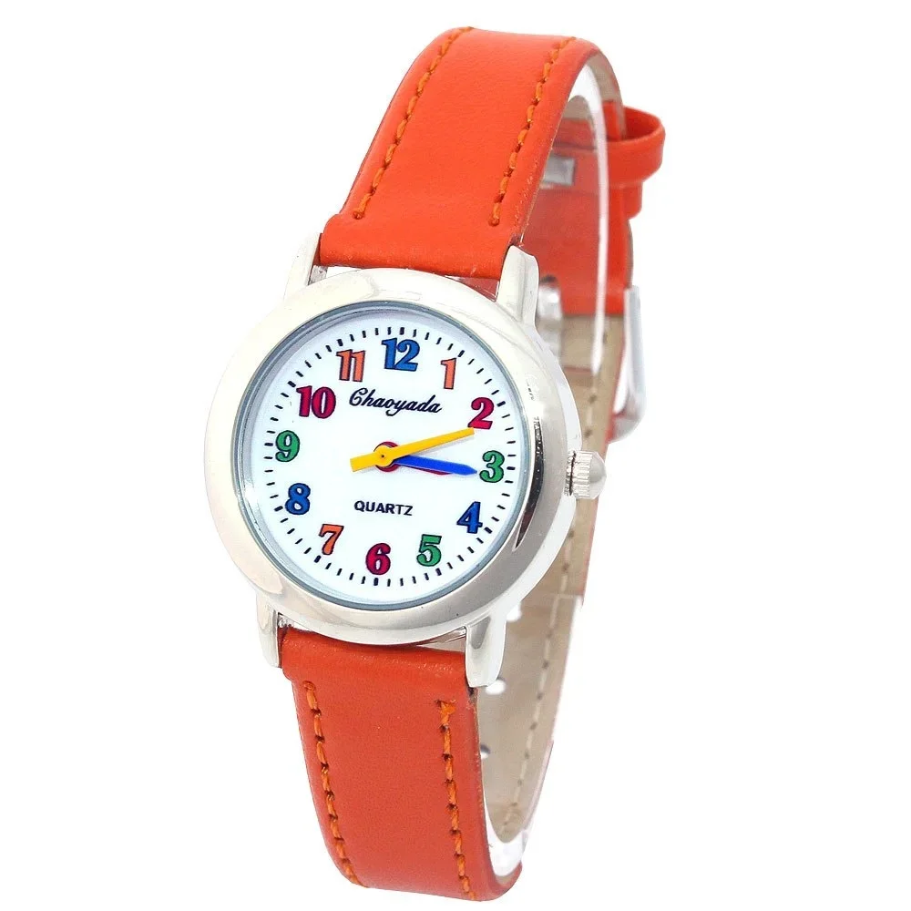 Girl Ladies Watch Kids Watches Leather Quartz Student Kids Colorful Children Wristwatch