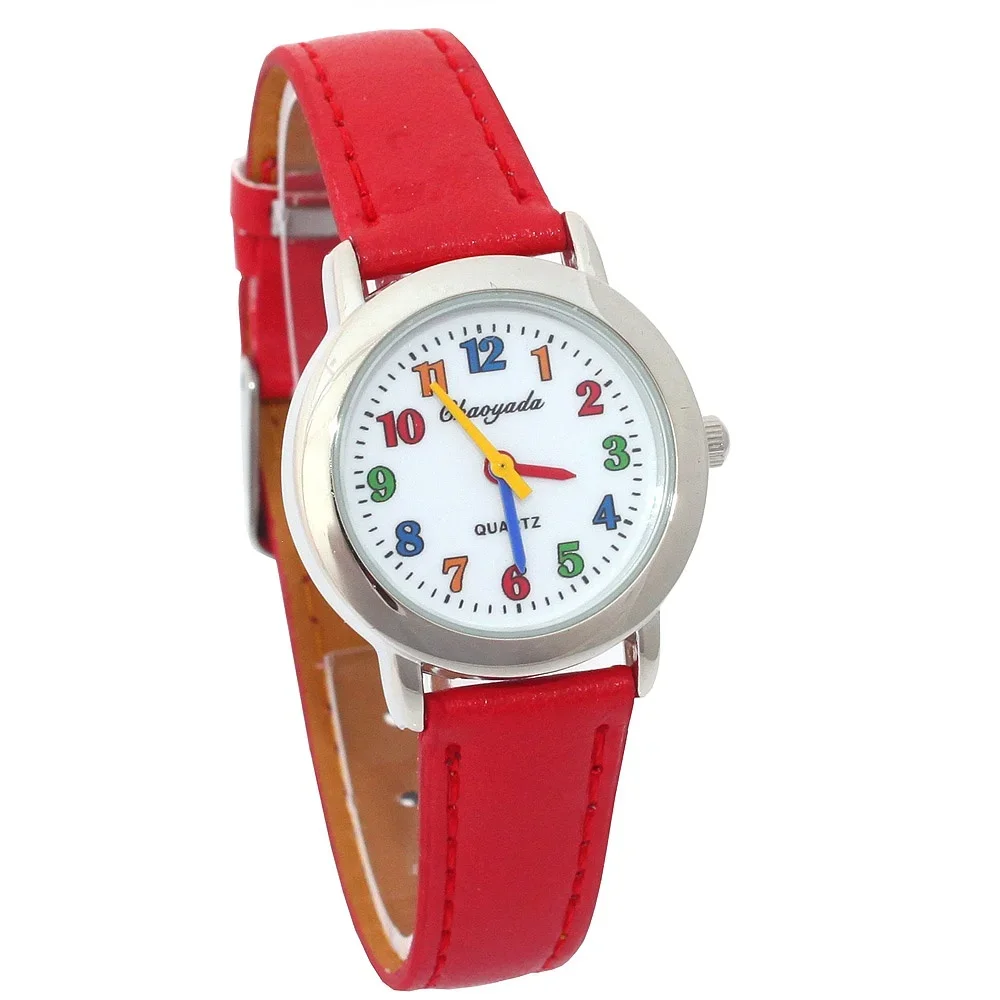 Girl Ladies Watch Kids Watches Leather Quartz Student Kids Colorful Children Wristwatch