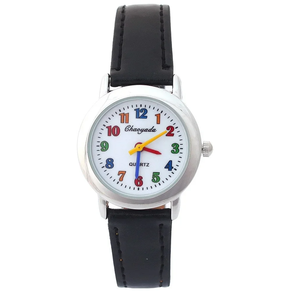 Girl Ladies Watch Kids Watches Leather Quartz Student Kids Colorful Children Wristwatch