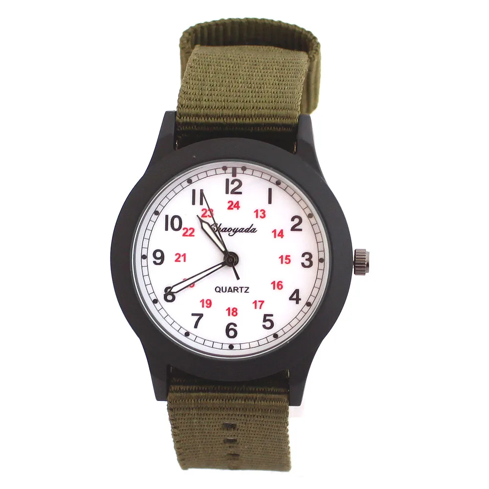 2Colors New Fashion Black Watch Fabric Nylon Strap Stainless Steel Watch Boy Girls Women Men Watches Student Watch Boy Gifts