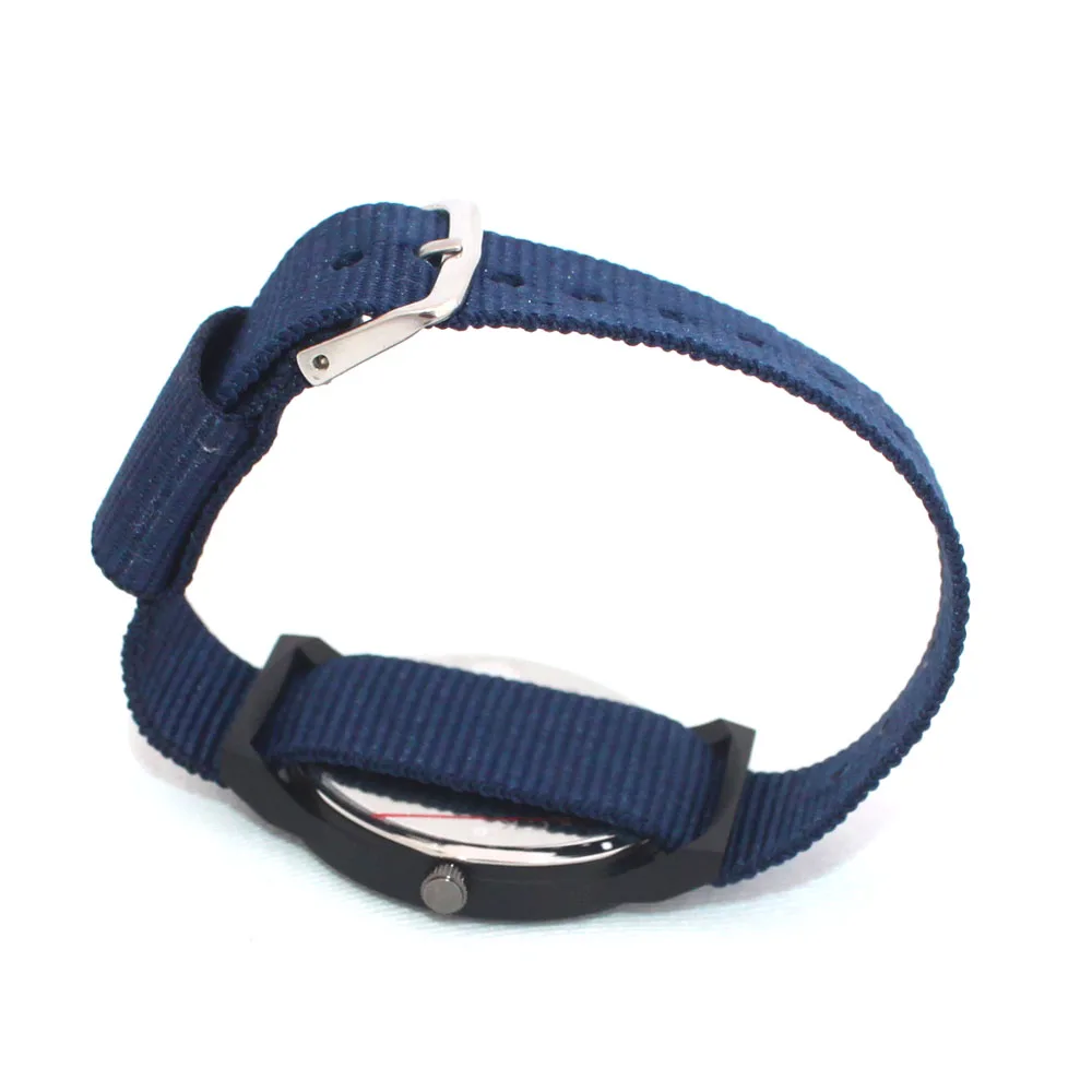 2Colors New Fashion Black Watch Fabric Nylon Strap Stainless Steel Watch Boy Girls Women Men Watches Student Watch Boy Gifts