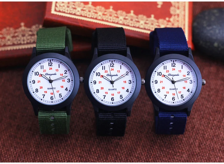 2026 CYD New Famous Brand Men Children Boys Girls Fashion Cool Quartz Saber Watches Students Kids Canvas Electronic Wristwatches