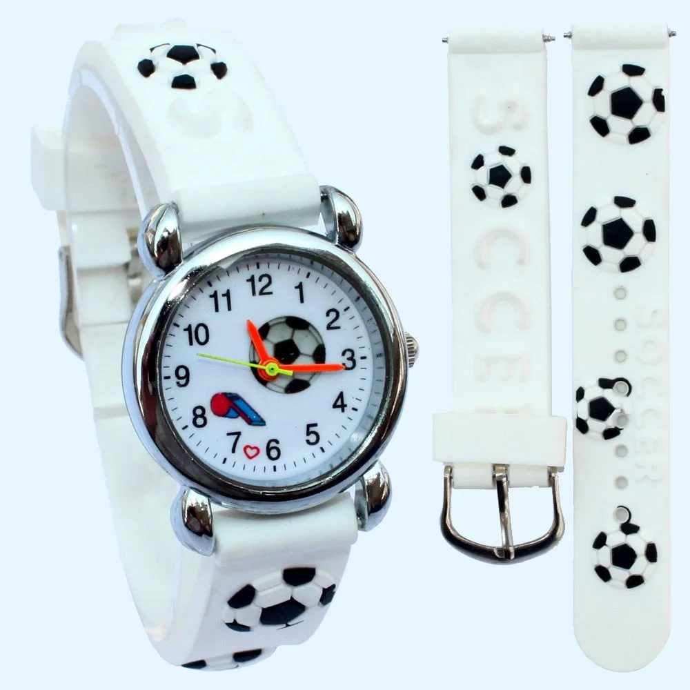 Sport Football Style 3D Watch Silicone Band Children Quartz Watch Boy Watch Girls Watch Cartoon Analog Wristwatch