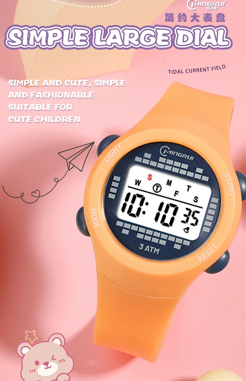 Kids Sport Watches Alarm Stopwatch Children Digital Watch For Boys Girls 30M Waterproof Military Student Electronic Wristwatch